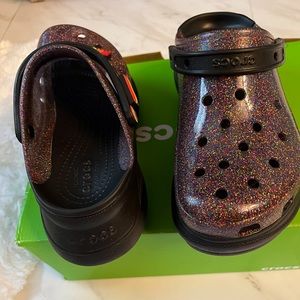 Platform Sparkle Pride Crocs size 8M (womens)
